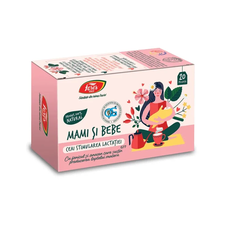 Ceai Mami si Bebe, Stimularea Lactatiei, 20 plicuri, Fares — preț și oferte