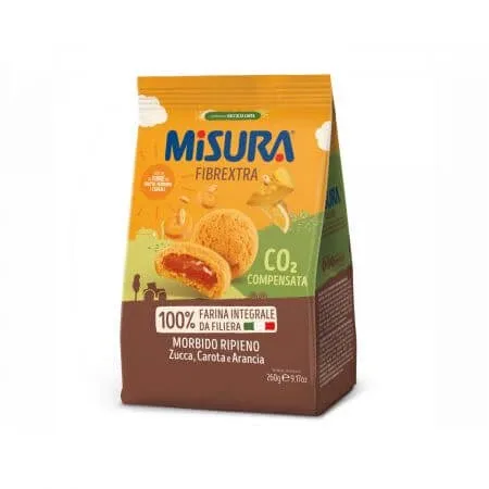 Biscuiti integrali cu dovleac, morcovi si portocale, 260 g, Misura — preț și oferte