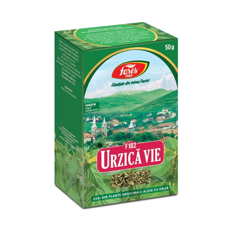 Urzica vie, iarba, F182, ceai la punga, 50 g Fares — preț și oferte
