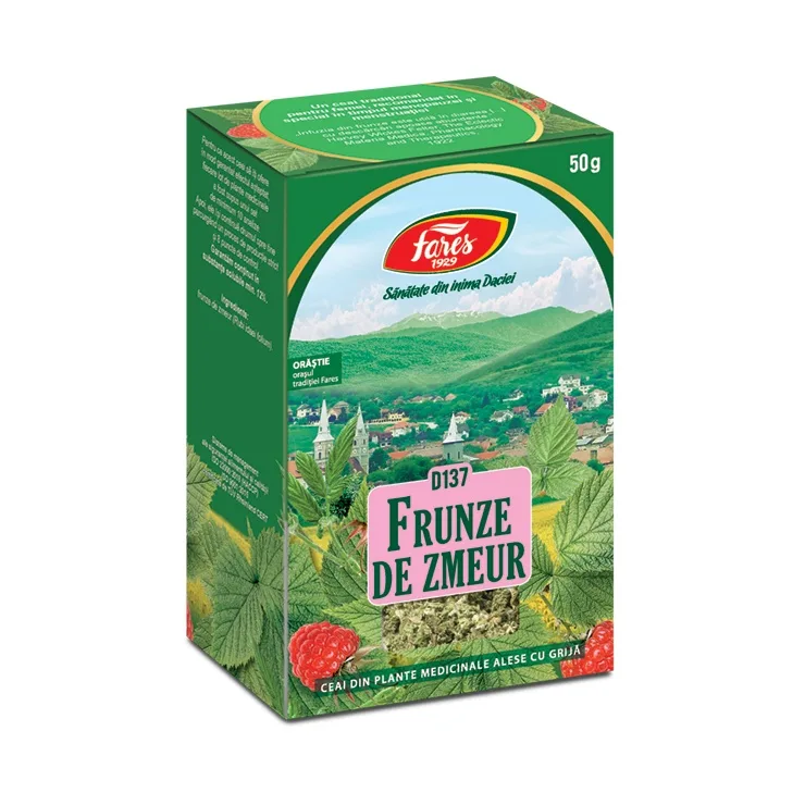 Ceai frunze de Zmeur D137, 50 g, Fares — preț și oferte