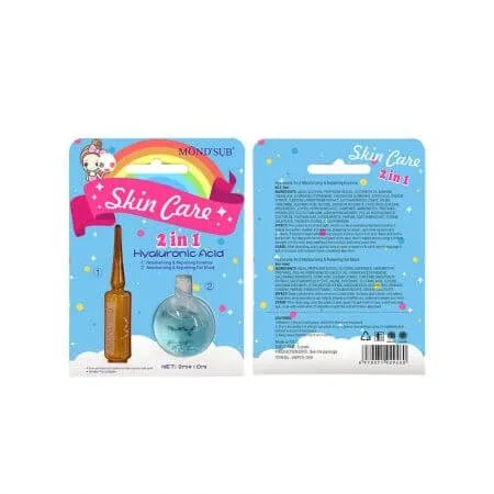 Set masca si lotiune cu acid hialuronic, 10 ml + 2 ml, Mond Sub — preț și oferte
