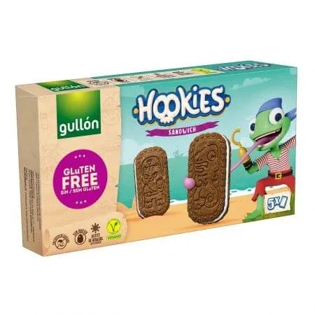 Biscuiti Sandwich Hookies Fara Gluten, 230 g, Gullon — preț și oferte