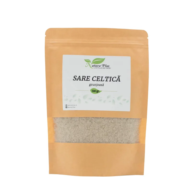 Sare celtică grunjoasă, 500 g, Natura Plus — preț și oferte