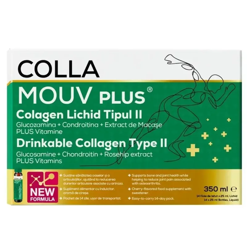 CollaMouv Plus Colagen, Glucozamină și Condroitină Drinkshot 14x25ml, BHW Bayerische Heilmittel BHW Bayerische Heilmittel Wissenschaften GmbH — preț și oferte