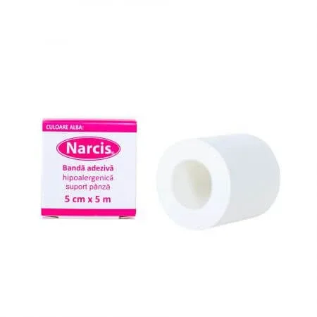 Banda adeziva pe suport textil, 5M x 5cm, Narcis — preț și oferte