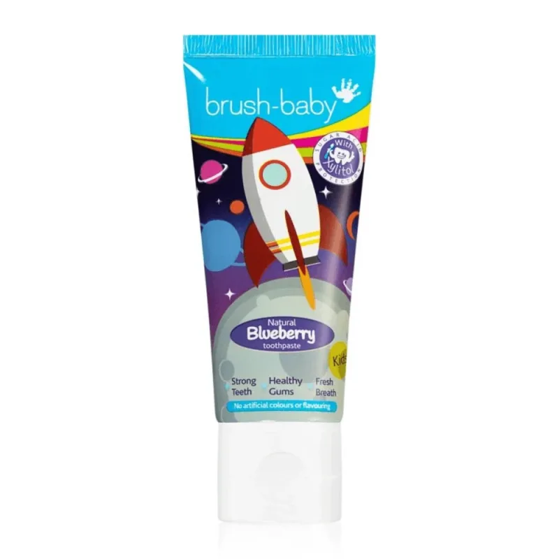 Pasta de dinti afine Racheta, 3 - 6 ani, 50 ml, Brush Baby — preț și oferte