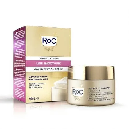 Crema intens hidratanta pentru fata Retinol Correxion Line Smoothing, 50 ml, Roc — preț și oferte
