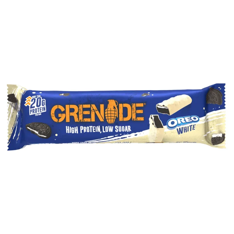 Grenade High Protein, Low Sugar Bar Oreo White, Baton Proteic cu Aroma de Biscuiti Oreo® White, 60 g, GNC — preț și oferte