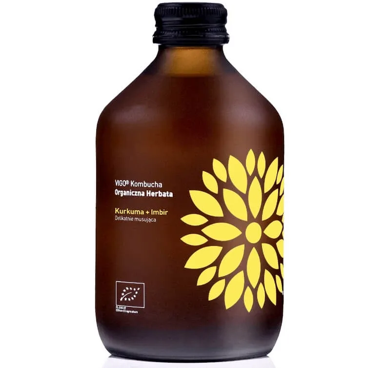 Bautura Bio Kombucha Curcuma & Ginger, 330 ml, Vigo — preț și oferte