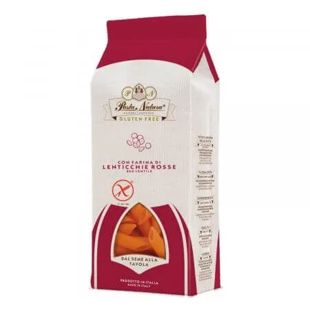 Penne Bio din linte rosie, 250 g, Pasta Natura — preț și oferte