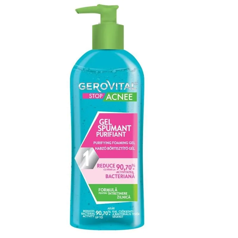 Gel spumant purifiant Stop Acnee, 150 ml, Gerovital FARMEC — preț și oferte