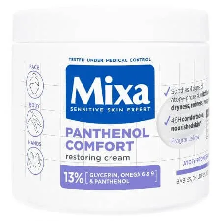 Crema reparatoare pentru fata si corp cu tendinta atopica Panthenol Comfort, 400 ml, Mixa — preț și oferte