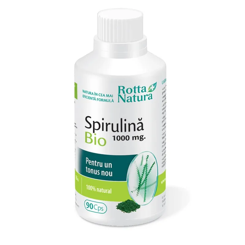 Spirulinǎ Bio 1000 mg, 90 comprimate, Rotta Natura — preț și oferte