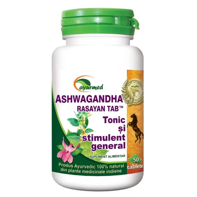 Ashwagandha Rasayan, 50 tablete, Ayurmed — preț și oferte