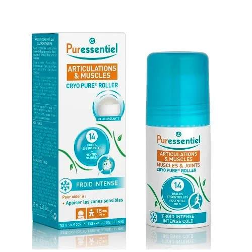 Roller cu 14 uleiuri esentiale Muscle & Joints Cryo, 75 ml, Puressentiel — preț și oferte