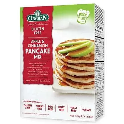 Amestec de clatite cu mar si scortisoara fara gluten, 375 g, Orgran — preț și oferte