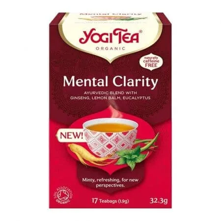 Ceai Bio Mental Clarity, 17 pliculete, Yogi Tea — preț și oferte