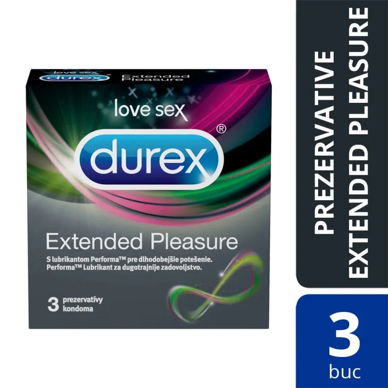 DUREX Extended Pleasure x 3buc — preț și oferte