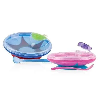 Farfurie incalzitoare cu ventuza si lingurita, +3 luni, Nuby — preț și oferte