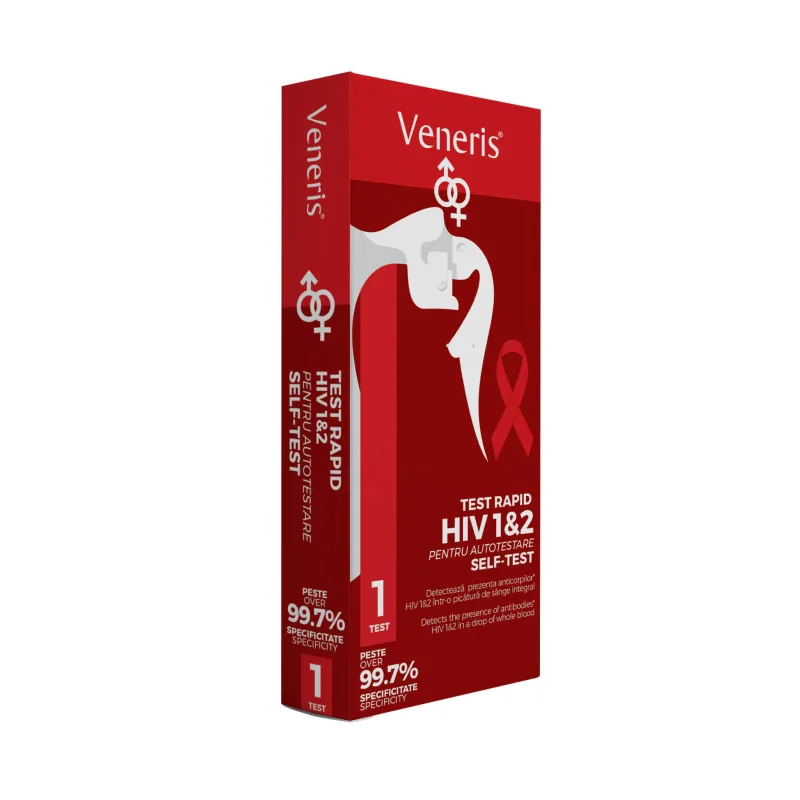 Test rapid pentru detectarea HIV1 si HIV2, 1 bucata, Veneris — preț și oferte