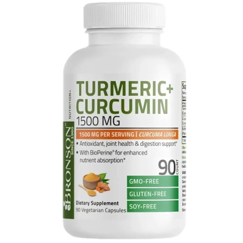 Turmeric Curcumin, 1500 mg, 90 capsule, Bronson BRONSON LABORATORIES — preț și oferte