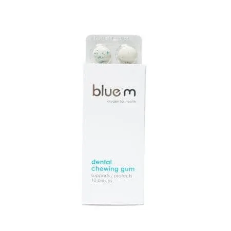 Guma de mestecat cu oxigen activ, 10 buc, Blue M — preț și oferte