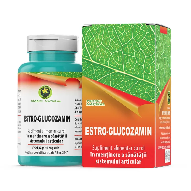 Capsule Estro-glucozamin, 60 capsule, Hypericum — preț și oferte