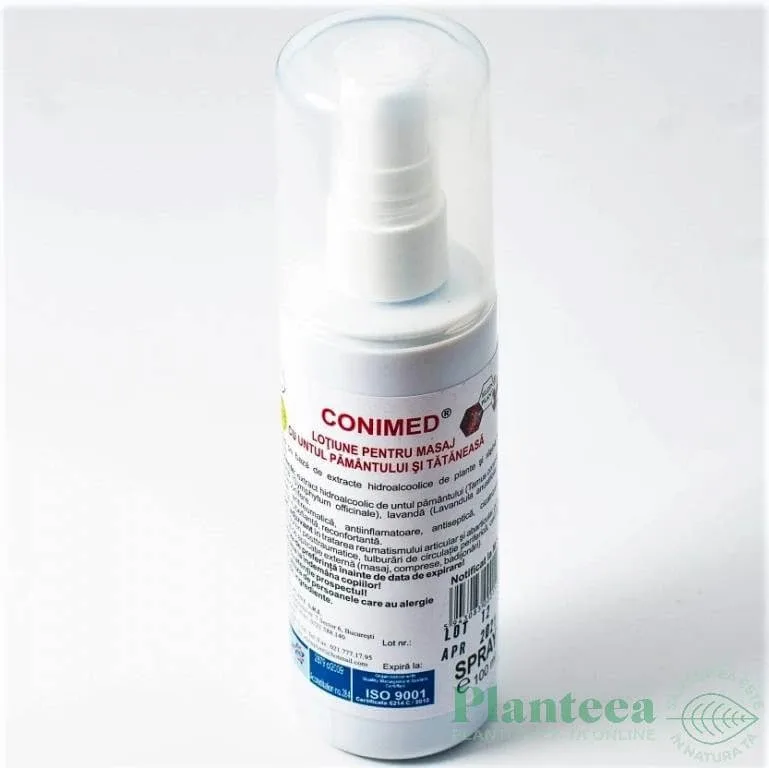 Lotiune pentru masaj cu untul pamantului si tataneasa, 100 ml, Conimed ELZIN PLANT — preț și oferte