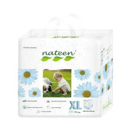 Scutece Pants hipoalergenice Premium Line, 3D Flex & Fit, Nr. 5, 12-17 kg, 20 bucati, Nateen — preț și oferte