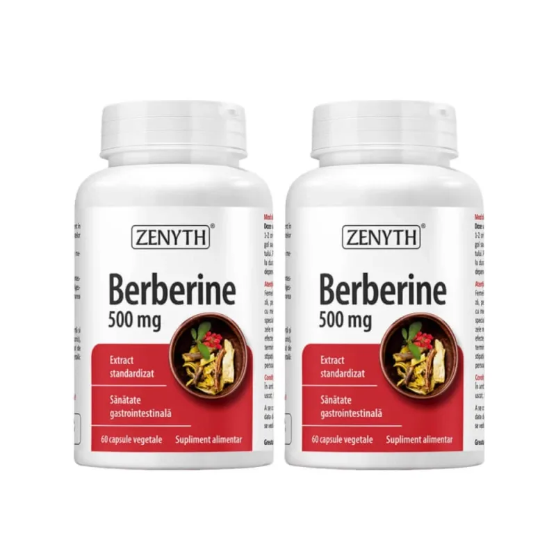 Berberine 500 mg, 2x60 capsule, Zenyth — preț și oferte