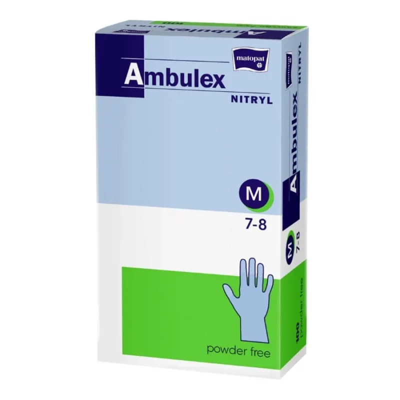 Manusi de examinare din nitril nepudrate, 100 bucati, Ambulex Matopat — preț și oferte