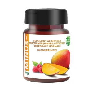 Supliment alimentar Minus pentru menținerea greutății corporale normale, 30 de comprimate, Herbal New Life