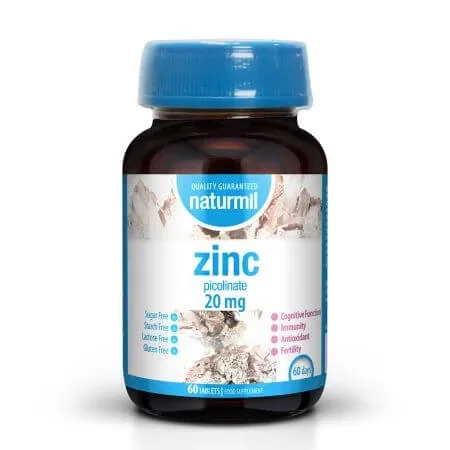 Zinc, 20 mg, 60 tablete, Dietmed — preț și oferte