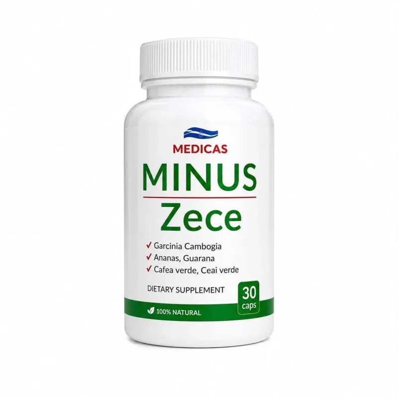 Supliment alimentar Minus Zece kg, de slăbit, 30 capsule, Medicas — preț și oferte