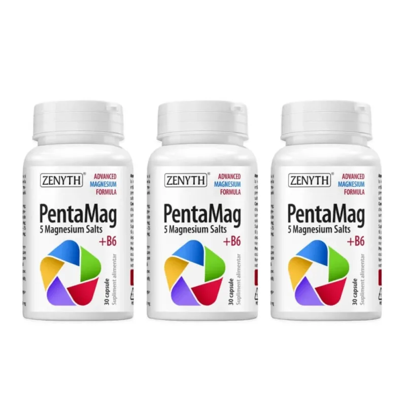 Pachet PentaMag 1200 mg, 3 x 30 capsule, Zenyth — preț și oferte