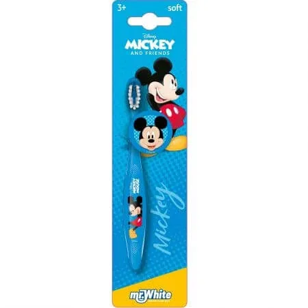 Periuta de dinti Soft cu ventuza pentru copii Mickey Mouse, +3 ani, 1 bucata, Mr White — preț și oferte