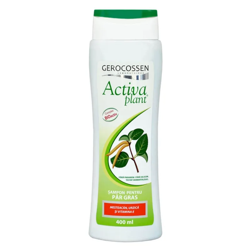 Sampon pentru par gras cu mesteacan, urzica si vitamina E Activa Plant, 400 ml, Gerocossen — preț și oferte
