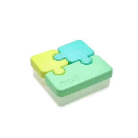 Recipient pentru hrana, model puzzle, Albastru si Verde, Melii — preț și oferte