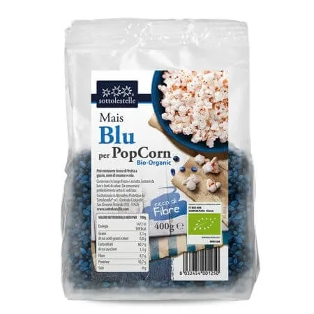 Porumb albastru pentru Popcorn Bio, 400 g, Sottolestelle — preț și oferte