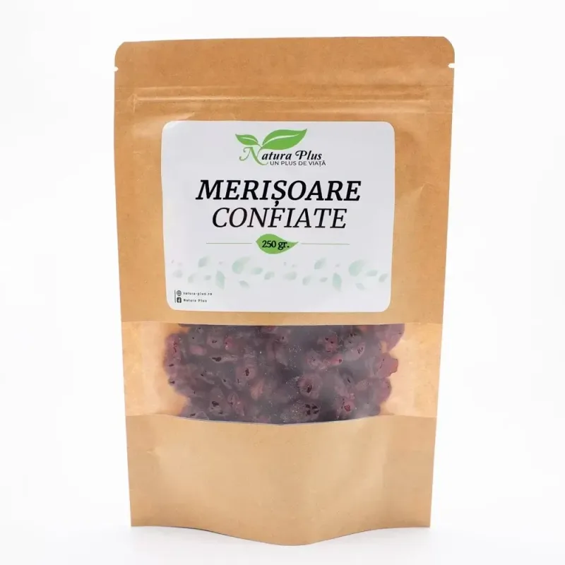 Merisoare confiate, 250 g, Natura Plus — preț și oferte