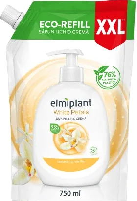 Elmiplant Rezervă săpun lichid cremă Iasomie & Vanilie, 750 ml