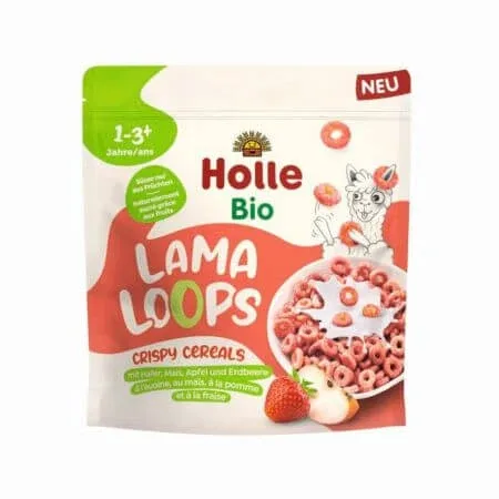 Cereale Bio crocante Lama Loops, + 1 an, 125 g, Holle Holle Baby — preț și oferte