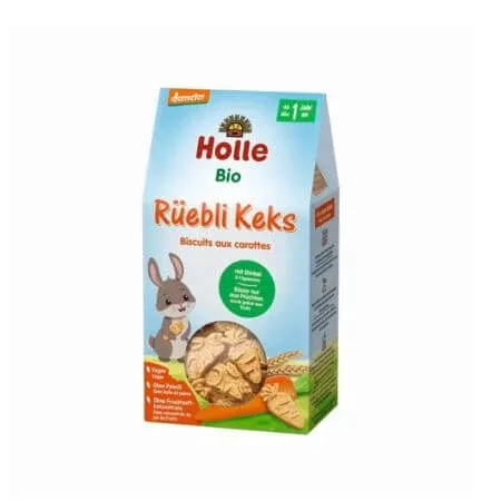 Biscuiti Bio din grau spelta si morcovi, +1 an, 125 g, Holle Holle Baby — preț și oferte