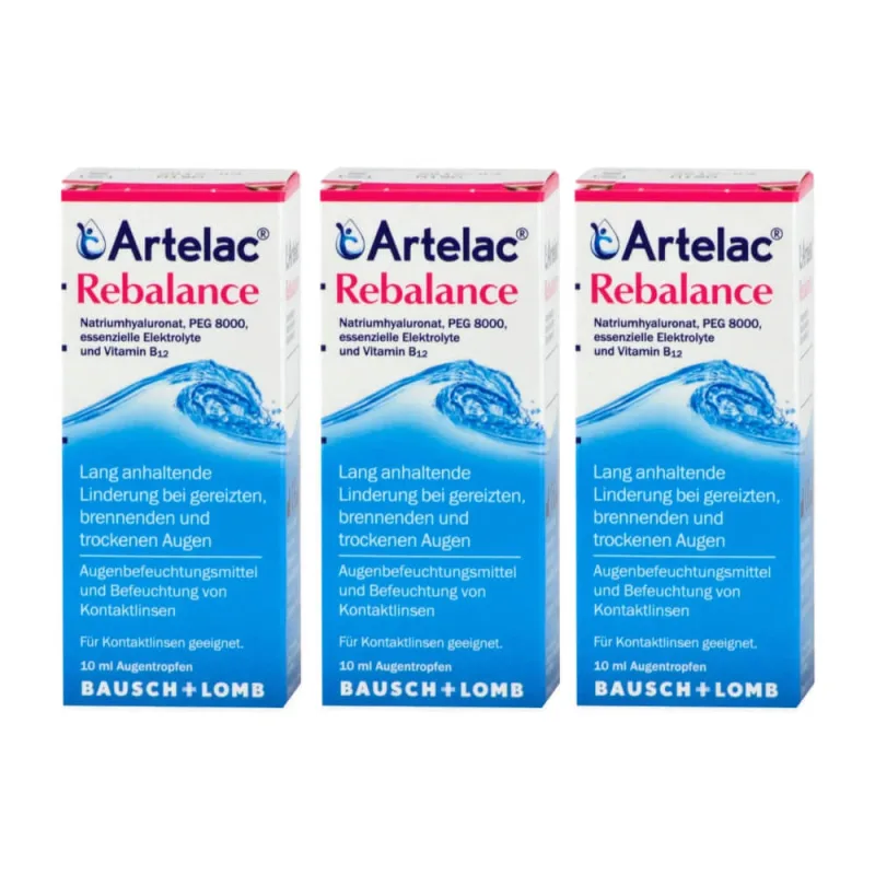 Artelac Rebalance Picaturi oftalmice, 3x10 ml, Bauch&Lomb BAUSCH & LOMB — preț și oferte