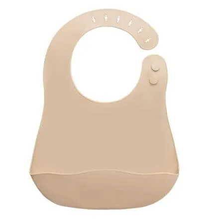 Baveta din silicon, 6 luni+, Bubble Beige, Appekids — preț și oferte
