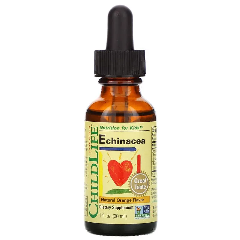 Echinacea copii gust de portocale Childlife Essentials, 30 ml, Secom — preț și oferte