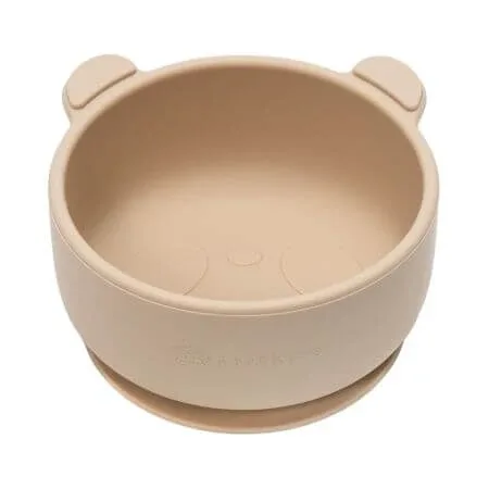 Bol din silicon cu ventuza The Little Bear, 6 luni+, Bubble Beige, Appekids — preț și oferte