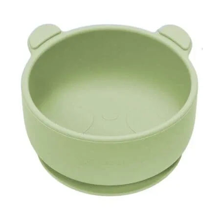 Bol din silicon cu ventuza The Little Bear, 6 luni+, Raw Green, Appekids — preț și oferte