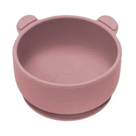 Bol din silicon cu ventuza The Little Bear, 6 luni+, Old Rose, Appekids — preț și oferte