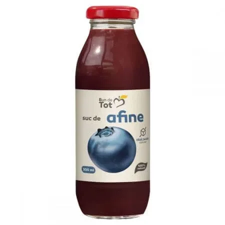 Suc natural de afine fara zahar Bun de Tot, 300 ml, Dacia Plant — preț și oferte